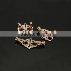 CZ6497 Wholesale Mirco cz Pave Bracelet Charm Clasps thumbnail-1