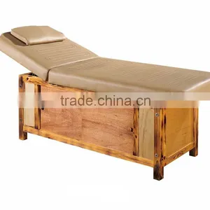 OEM Beauty Salon Equipment Professional Nugabest Massage Bed Wooden Portable Foldable Folding Massage Table Couch Bed thumbnail-2