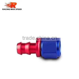 Aluminum Oil Cooler Hose Fitting Straight Push on Fitting Hose End Blue and Red 10-001-10 thumbnail-3