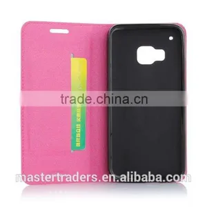 Frosted Auto Pull Flip Wallet PU Leather Case For HTC M9 MT-3024 thumbnail-4