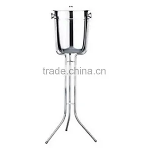 Stainless Steel Double Wall Wine Outdoor Ice Bucket With Stand thumbnail-4