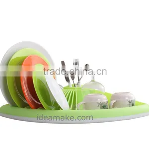 Dish Draining Tray Smart Kitchen Accessory,3 in 1 Drying Rack thumbnail-1