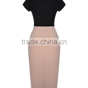 Women's Celeb Sexy Open Fork High Waist Pencil Dress Cocktail Party Bodycon Tunic Dress thumbnail-4