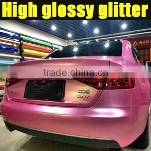 Glossy Pearl Glitter Pink Car Wrapping thumbnail-1