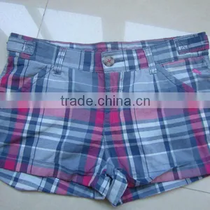 2012 New Fashion Ladies Casual Plaid Cotton Hot Shorts thumbnail-1