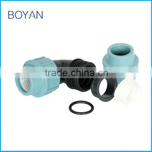China Wholesale BOYAN Zhejiang 20-110mm Light Blue for Irrigation 90 Degree Elbow Band pp Commpression Quick Pipe Fitting thumbnail-4