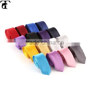 2015 Latest Plain Color Men Tie for Gift 100% Polyester Casual Necktie to Match Shirts thumbnail-1