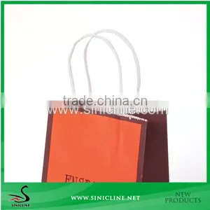 Sinicline Eco-friendly White Kraft Paper Bag For Chain Store thumbnail-1