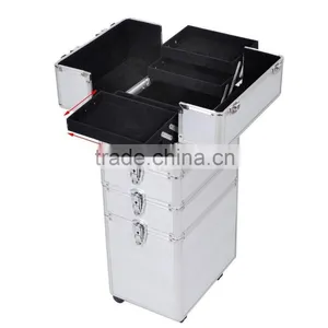 4 in 1 Makeup Nail Case Vanity Hairdressing Cosmetics Beauty Box Trolley thumbnail-5