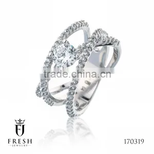 Fashion 925 Sterling Silver Ring - 170319 , Wholesale Silver Jewellery, Silver Jewellery Manufacturer, CZ Cubic Zircon AAA thumbnail-1