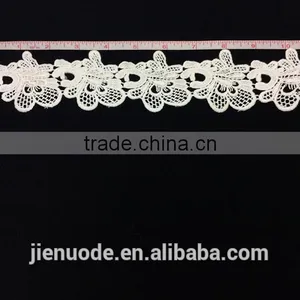 China Wholesale Handmade Embroidered Soft Embroidered Bridal Lace Trim thumbnail-1