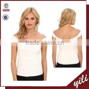 New Model Off-the-shoulder Look With Cap Sleeves t Shirt Women's Blouse thumbnail-1