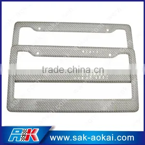Real Carbon Fiber Car Plate Frame US Standard License thumbnail-2