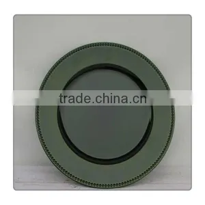 Decorative Plastic Green Charger Plates thumbnail-1