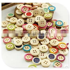 Natural Custom Wood Buttons thumbnail-1