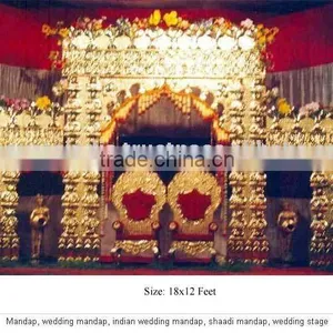 New Hot Gold Indian Wedding Mandap Designs at Wedding and Event Decorate thumbnail-1