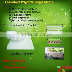 240GSM~260GSM ECO-SOLVENT POLYESTER Digital Printing Canvas thumbnail-1