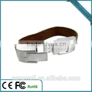 High Quality Bulk Cheap Leather USB Flash Stick thumbnail-1
