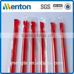 Individually Paper Wrapped Plastic Spoon Straws thumbnail-1