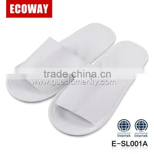 Cheap Disposable Non-woven Hotel Slipper 3mm Whiten Pressed EVA Sole Slippers thumbnail-1