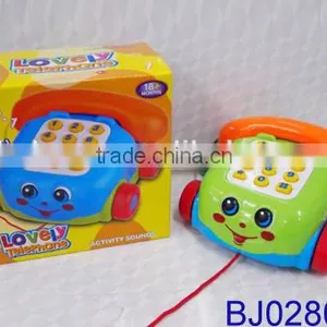 Best Toy for 2015 Christmas Funny Pulling Muscial Cartoon Phone Car Toy thumbnail-2