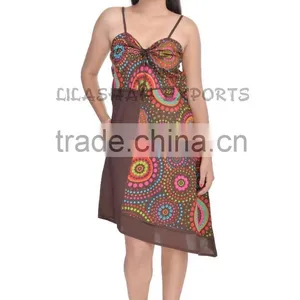 2867 Cotton Printed TunicFashion Dress Robe Tunique Cotton Summer Dress Beachwear Dresses thumbnail-1