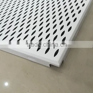Soundabsorption 2x2 Leaf-shaped Perforated Aluminum 600x600 Strip False Ceiling For Building Construction Materials thumbnail-1