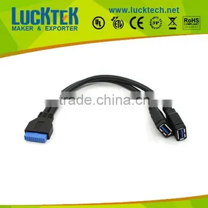 USB3.0 20pin to 2 x USB3.0 A (F) Cable thumbnail-1