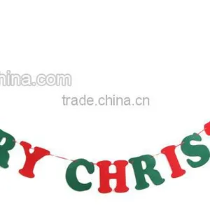 Mixed Color Christmas Santa Claus and Deer Non-woven Christmas Pull Flags Tree Holiday Party Hanging Decorations Ornament thumbnail-2