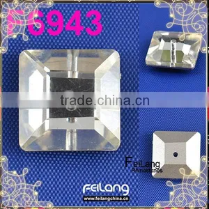 Feilang Brand Square One Hole Crystal Use for Clothing thumbnail-1