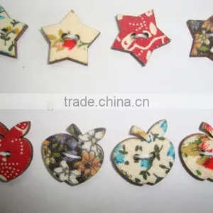 Digital Printing Wooden Button, Christmas Hanging Wooden Button thumbnail-1