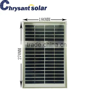 18V 5W Poly Silicon Solar Panel With Aluminum Alloy Frame thumbnail-1