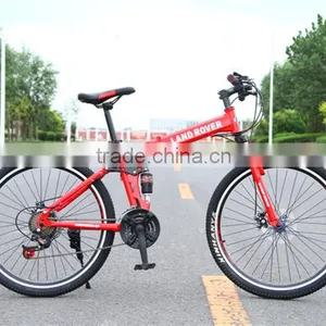 26-inch Folding Mountain Bike 21 Speed Dual Disc Brakes Student Bike thumbnail-1