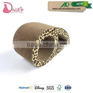 Modern Cardboard Cat Scratcher Leopard Print Curved Cat Scratching Post and Cat Scratcher Lounge thumbnail-5
