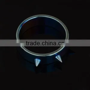 Blue Spikes Stainless Steel Ring thumbnail-2