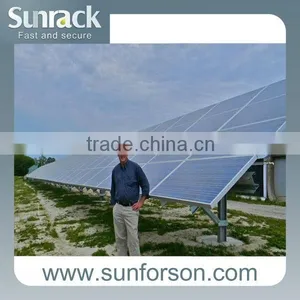 Aluminum Pile Solar Panel Ground Mount Racking thumbnail-1
