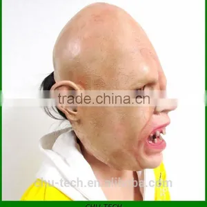 Halloween Mask Silicone 360 Full Face One Eye Without Hair Airsoft Khaki Grimace thumbnail-3