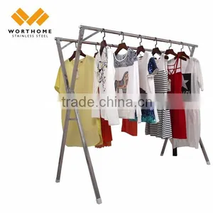 Hanging X Type Vertical Flexible Folding Automatic Clothes Drying Rack thumbnail-2
