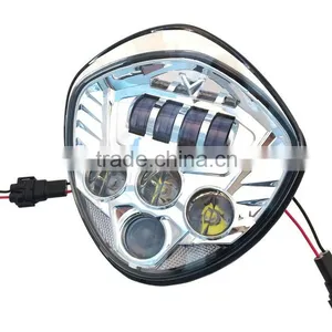 Black/Chrome LED Headlight 40W Front Driving Lamp IP67 6000K Lights For Victory Motorcycle Cross Country Cross Roads Models thumbnail-5