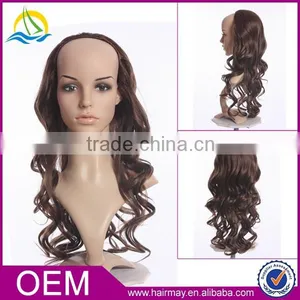 Wig Factory u Part Synthetic Kinky Curly Wig Kinky Twist Braided Lace European Hair Wig thumbnail-1