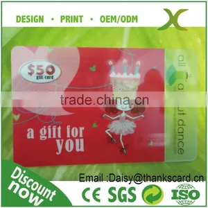 Free Design~~!!Plastic Transparent Gift Card/clear PVC Gift Card/Plastic Gift Cards thumbnail-1