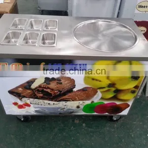 2015 New Stainless Steel Ice Cream Machine in Roll Fried Ice Cream Machine Mesin Ais Krim Goreng Thailand Fry Ice Cream Machine thumbnail-1