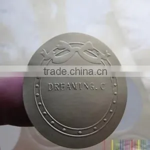 Printing Letterpress Logo Aluminium-foil Label Adhesive Sticker Food Grade Label thumbnail-1