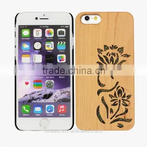 Chinese Style Engrave Flower Pattern Real Wood Phone Case For Iphone 5 Case. thumbnail-3