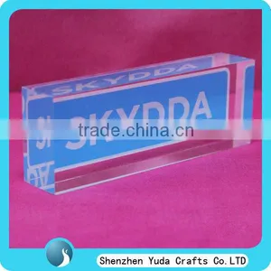 High Quality Printed Clear Acrylic Ideal Custom Logo Block Wholesale Cheap thumbnail-1