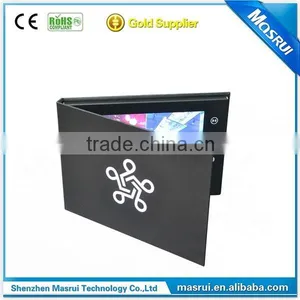 Upscale Business Gift Hard Cover LCD Video Brochure Card 7 Inch thumbnail-6