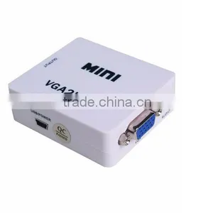 Mini VGA TO HDMI Converter , Vga2hdmi Converter Dengan With Audio 1080P 3D Projectors thumbnail-3
