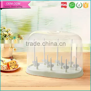 Non-toxic Plastic Milk Bottle Drying Rack Water Bottle Drying Holder With Cover thumbnail-1