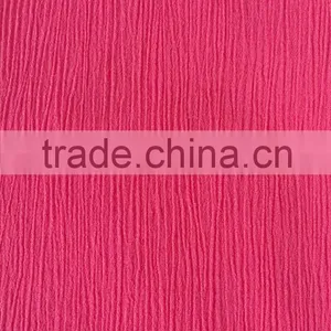 China Fabric Manufacturer Oeko-tex Standard Solid Crinkle Viscose Fabric, 30*24 135gsm Dyed Rayon Crepe Fabric thumbnail-5