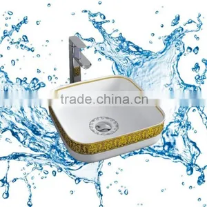 New Model Hand Painted White Corner Wash Basins thumbnail-4